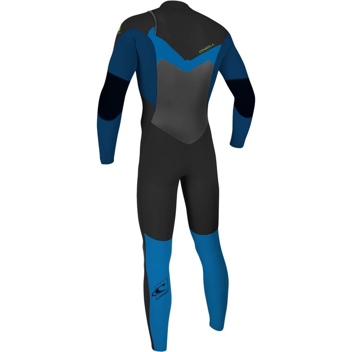 2024 O'Neill Youth Epic 5/4mm Chest Zip GBS Wetsuit 5372 - Black / Deep Sea / Bali Blue